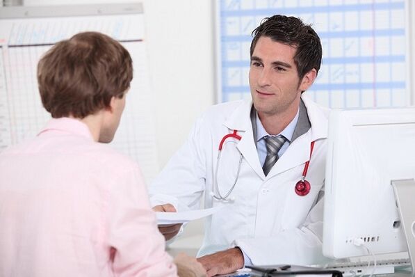 Appointment by a urologist for the treatment of prostatitis