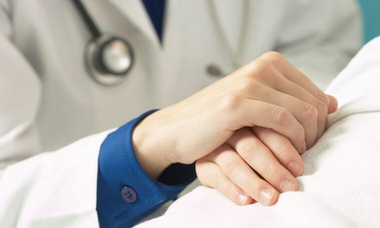 the doctor supports the patient with prostate